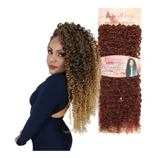 Cabelo Organico Cacheado Natural Mega Hair ( Fio A Fio ) Wb Cor Ruivo Cor 350 Foto mini 1