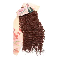 Cabelo Organico Cacheado Natural Mega Hair ( Fio A Fio ) Wb Cor Ruivo Cor 350 Foto mini 4
