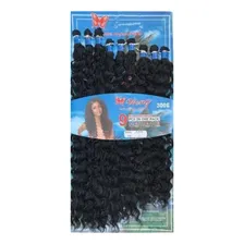 Cabelo Organico Cacheado Ondulado Weng 9pç 300gr 80cm+brinde Cor Preto Foto mini 2