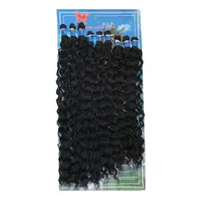 Cabelo Organico Cacheado Ondulado Weng 9pç 300gr 80cm+brinde Cor Preto Foto mini 3