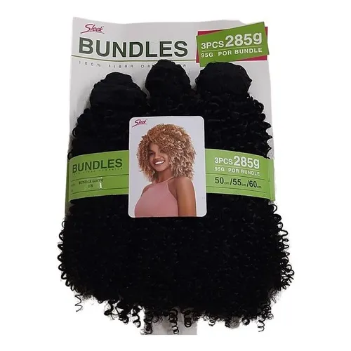 Cabelo Orgânico Crespo Goivo Bundles Pacotão Sleek Foto 1