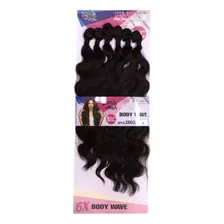 Cabelo Orgânico Liso Ondulado Body Wave 60cm 280gr Cor Castanho Medio Foto  mini 1