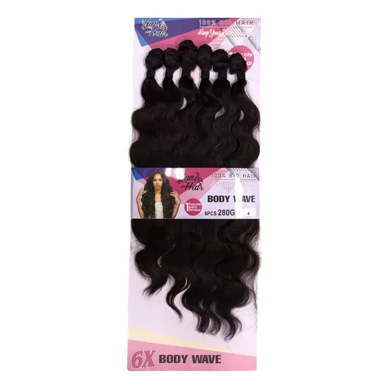 Cabelo Orgânico Liso Ondulado Body Wave 60cm 280gr Cor Castanho Medio Foto 1
