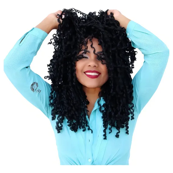 Cabelo Orgânico/sintético Cacheado Idêntico Ao Humano+brinde Cor Preto 01 Foto 1