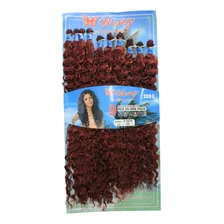 Cabelo Orgânico Cacheado 9telas 300g Weng Mega Hair+brinde Cor Ruivo 350 Foto mini 1