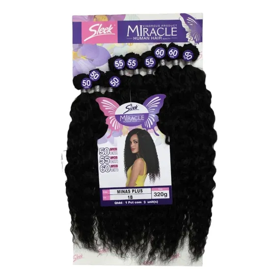 Cabelo Orgânico Cacheado Miracle Minas Plus Adere Creme 60cm Cor Preto Cor 01 Foto 1