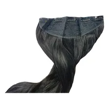 Cabelo Orgânico Liso Tic Tac Aplique Mega Hair 100% Organico Cor Castanho Escuro Foto mini  2