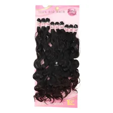 Cabelo Orgânico Premium Liso Ondulado Human Hair Na Tela W Cor Preto Com Californiana Marsala T1b Bug Foto mini 3