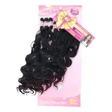 Cabelo Orgânico Premium Liso Ondulado Human Hair Na Tela W Cor Preto Com Californiana Marsala T1b Bug Foto mini 2