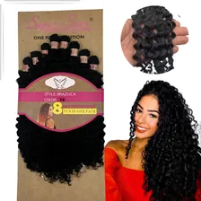 Cabelo Tela Orgânico Cacheado Super Star Brazuca 60cm Cor Preto #1 Foto mini 1