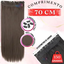 Cabelo Tic Tac 60cm 130g Fibra Organico Pode Ser Pranchado Cor Liso - #27/613 Foto mini  3