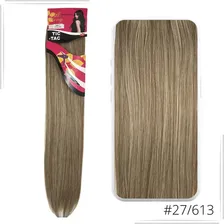 Cabelo Tic Tac 60cm 130g Fibra Organico Pode Ser Pranchado Cor Liso - #27/613 Foto mini  2
