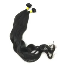Cabelos Humano Leves Ondas De 60cm Tecido Com 100 Gramas. Cor Castanho Foto mini  3
