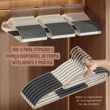 Cabide Antideslizante, Cabide Adulto Slim, Cabide Emborrachado Reforçado Com Gancho Giratório 360°, Cabide Grande - 42cm, Ideal para Calças, Camisetas, Camisas, Blusas, Jaquetas, Kit com 10 cabides Foto mini 4