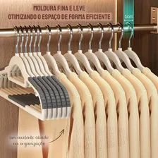 Cabide Antideslizante, Cabide Adulto Slim, Cabide Emborrachado Reforçado Com Gancho Giratório 360°, Cabide Grande - 42cm, Ideal para Calças, Camisetas, Camisas, Blusas, Jaquetas, Kit com 10 cabides Foto mini 3