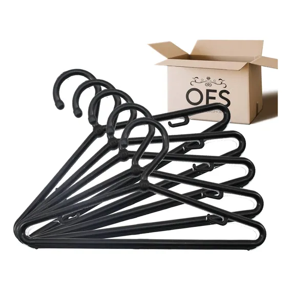 Cabide Atacado Plástico Preto Fixo Grosso Bola Kit 200 Peças Foto 1