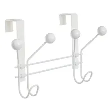 Cabide Com 2 Ganchos Para Porta Ou Parede Cor Branco Foto mini  3