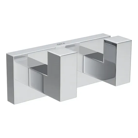Cabide Duplo Deca Quadratta 2062 C83 Cromado Foto 1