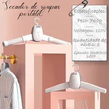 Cabide Eletrico Secadora De Roupa 110v Portatil Terno Vestid Cor Branco Foto mini 2