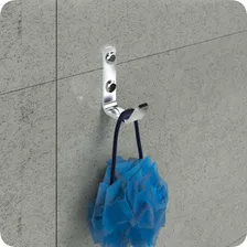 Cabide Gancho De Parede Para Banheiro Alto Brilho Cor Prateado Foto mini 4