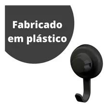 Cabide Gancho Multiuso Com Ventosa Preto Pratic Bella Future Foto mini 2