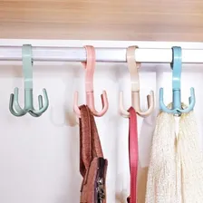 Cabide Giratório 360 4 Ganchos Bolsas Boné Cinto Gravatas Foto mini 4