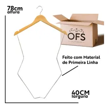Cabide Madeira Silhueta Marfim Adulto Cabide Para Arara OFS OnlyforShop Foto mini  2