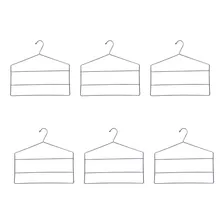 Cabide Para Calças Triplo Aço Cromado Reforçado Kit Com 6 Foto mini 4