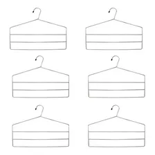 Cabide Para Calças Triplo Aço Cromado Reforçado Kit Com 6 Foto mini 1