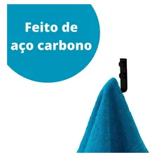 Cabide Suporte Multiuso De Parede Preto Fosco Future Cor Preto Foto mini 4