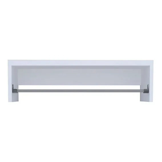 Cabideiro Arara 80x20x30p Roupas Branco Mdf Foto 1