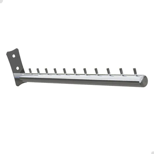 Cabideiro Frontal Rt Reto 40cm Cromado P/ Parede Kit 12 Uni Foto 1