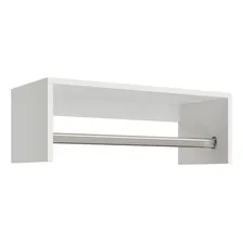 Cabideiro Prateleira Araras Roupas 60x20x25x Cm Mdf Branco Foto mini 1