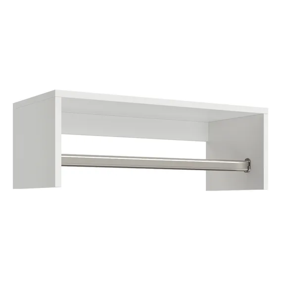 Cabideiro Prateleira Araras Roupas 60x20x25x Cm Mdf Branco Foto 1