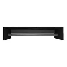 Cabideiro Preto 90x20x30p Arara Roupas Mdf Parede Foto  mini 1