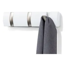 Cabideiro Retratil Flip Branco Ganchos Suspenso Parede Umbra Foto mini  2