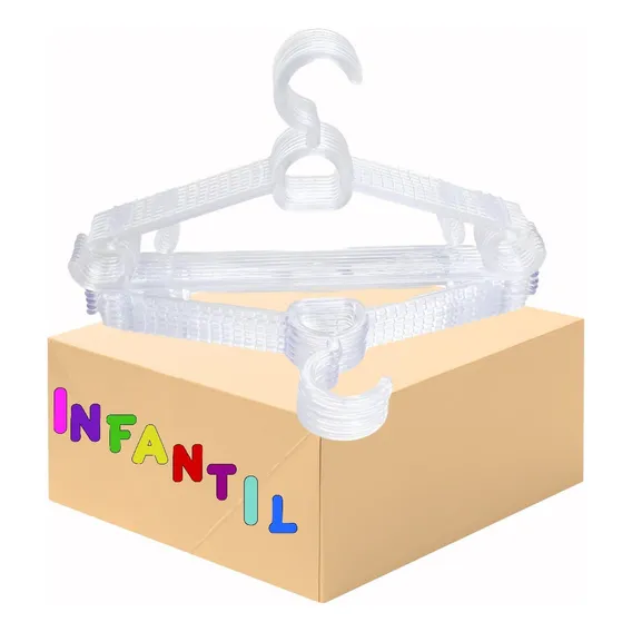 Cabides Cs Cabides para pra todas as roupas infantil juvenil Kit de 100 unidades cor acrilico Foto 1