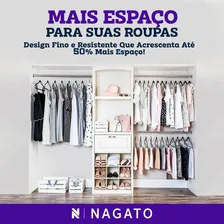 Cabides NAGATO Cabide Ultrafino Cabide Atacado Calça Roupa para blusa Kit de 30 unidades cor cinza Foto mini  2