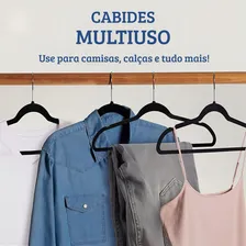 Cabides NAGATO Cabide Ultrafino Cabide Atacado Calça Roupa para blusa Kit de 30 unidades cor cinza Foto mini  3