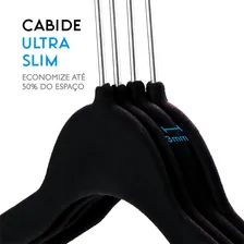 Cabides Veludo Infantil Slim Ultrafino Preto - 50 Foto mini  2