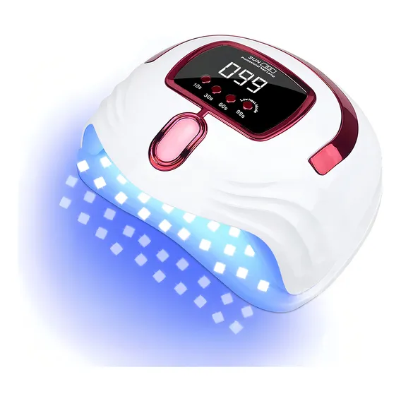Cabine Uv Seca Esmalte Maquina Unha Gel Alongamento Sun S5 Cor Rosa Foto 1
