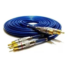 Cabo 2 Rca + 2 Rca Blindado Gold Com Mola 1 Metro Foto mini 1