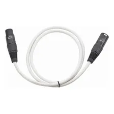 Cabo 2m Xlr Macho - Fêmea Fio Branco Balanceado Microfone Foto mini  2