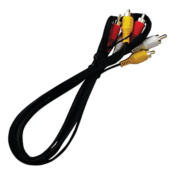 Cabo 3 Rca + 3 Rca 1,5m Áudio E Vídeo Av Kit C 10 Uni C/ Emb Foto 1