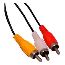 Cabo 3 Rca + 3 Rca 1,5m Áudio E Vídeo Av Kit C 10 Uni C/ Emb Foto mini  3