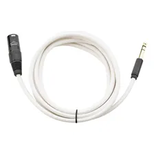 Cabo 3m P10 Stereo Trs - Xlr Fêmea Branco Produção Dj Mixer Foto mini  2