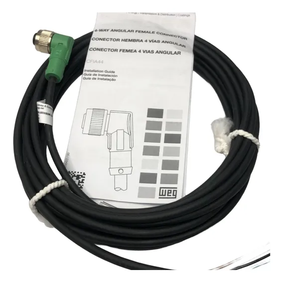 Cabo 5m Com Conector Angular Para Sensor M12 Cfia44/5 - Weg Foto 1