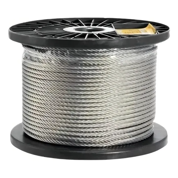 Cabo Aço 100m 3/32 6x7 3,2mm Pvc - Carga Ruptura 336 Kgf Foto 1