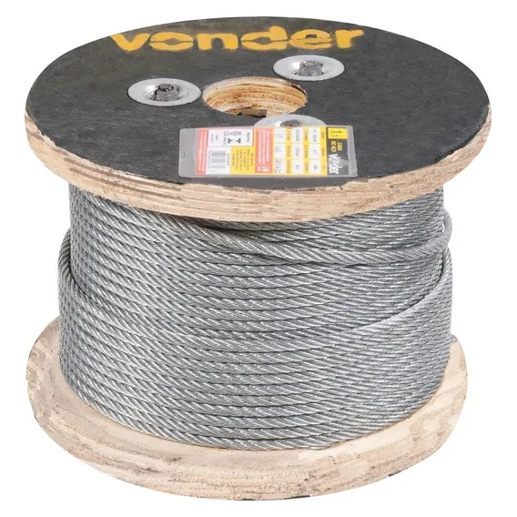 Cabo Aço Galvanizado Af 9,5mm 3/8 6x7 C/ 100m - Vonder Foto 1