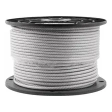 Cabo Aço Galvanizado Alma Fibra Plastificado 3/32 6x7 100mts Foto  mini 1